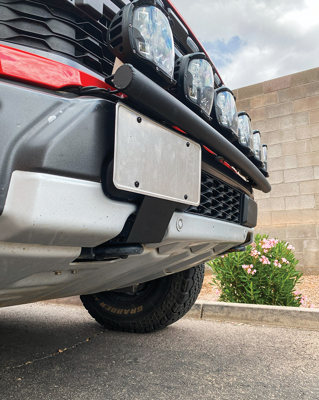 2017, 2018, 2019, 2020, 2021, 2022, 2023 Raptor Front License Plate Tow Hook Mount