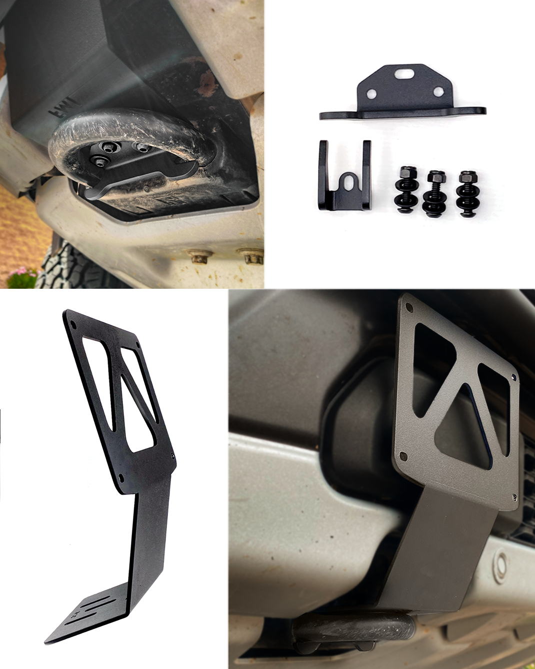 2017, 2018, 2019, 2020, 2021, 2022, 2023 Raptor Front License Plate Tow Hook Mount
