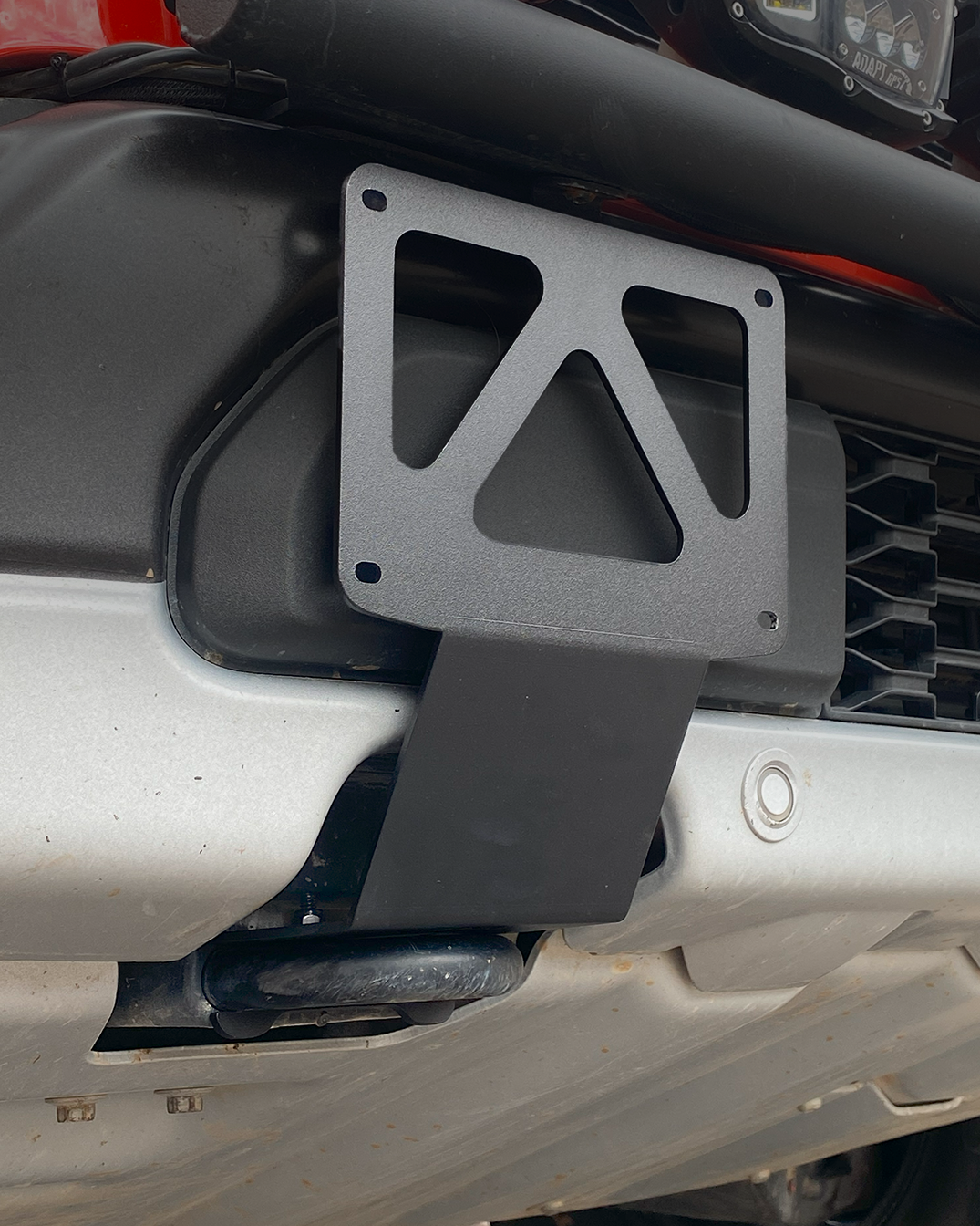 2017, 2018, 2019, 2020, 2021, 2022, 2023 Raptor Front License Plate Tow Hook Mount