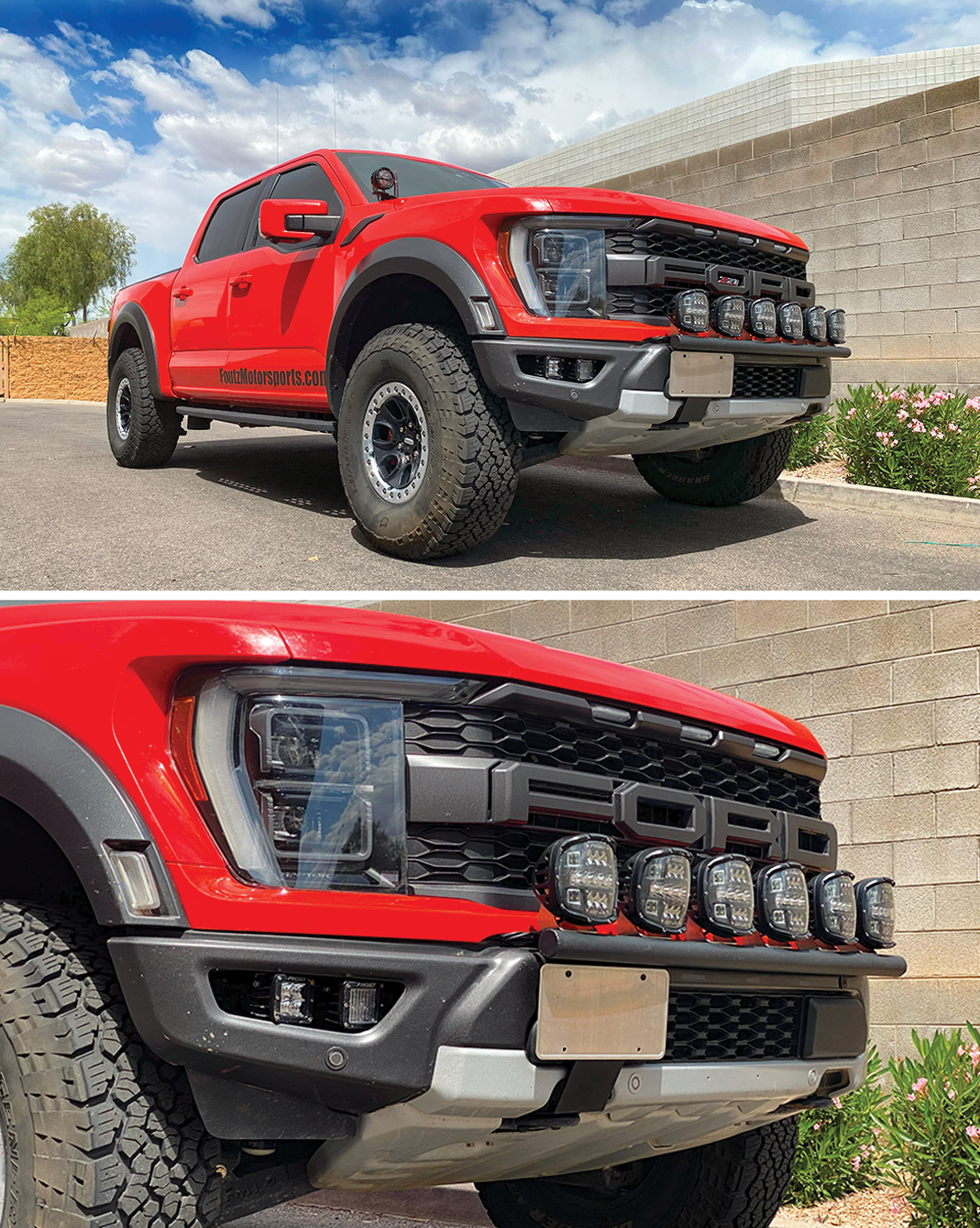 2017, 2018, 2019, 2020, 2021, 2022, 2023 Raptor Front License Plate Tow Hook Mount