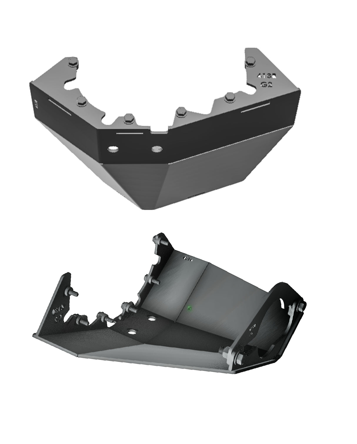 4130 steel rear diff guard mounted with factory hardware, Raptor Gen 3