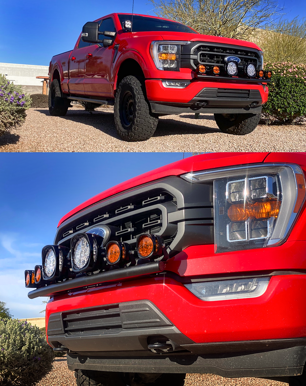 (2021-2023) Ford F150 Front Light Mount - (Stock Bumper)