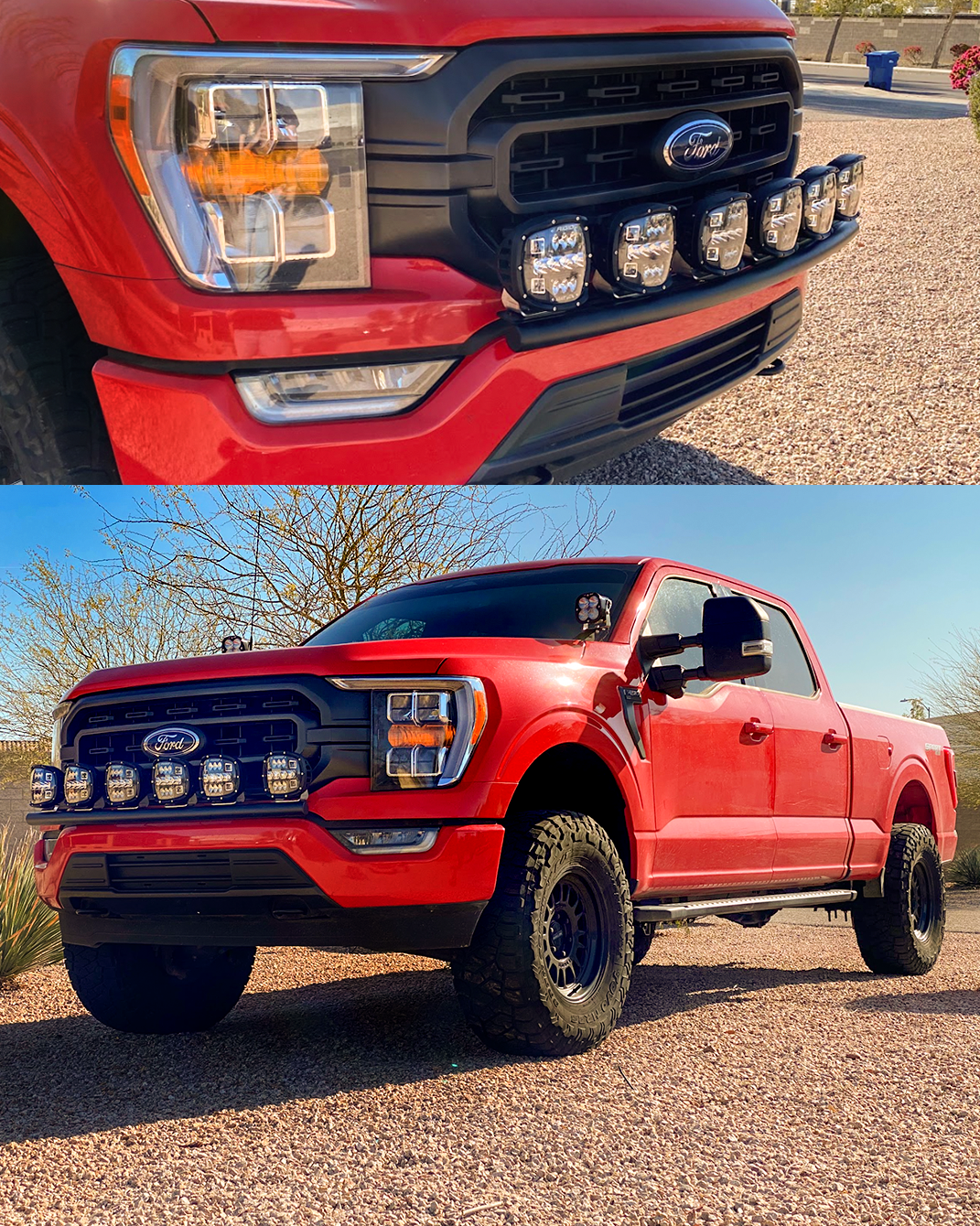 (2021-2023) Ford F150 Front Light Mount - (Stock Bumper)