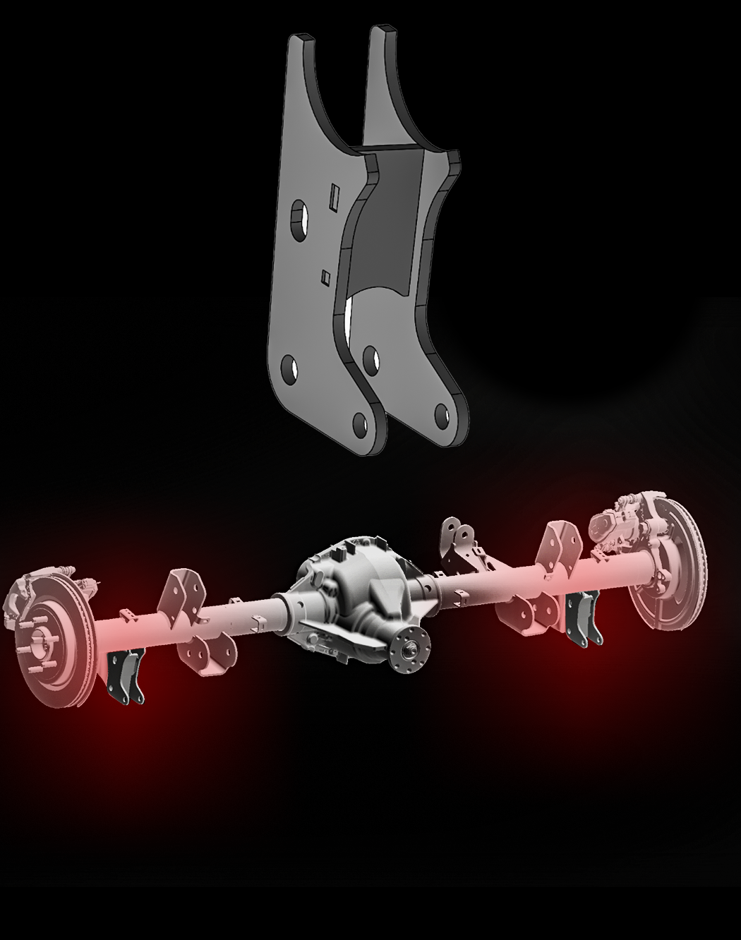 2021–2025 Gen 3 Raptor 5-Link Rear Axle Spring Mount Plate – Stock Position, Weld-On