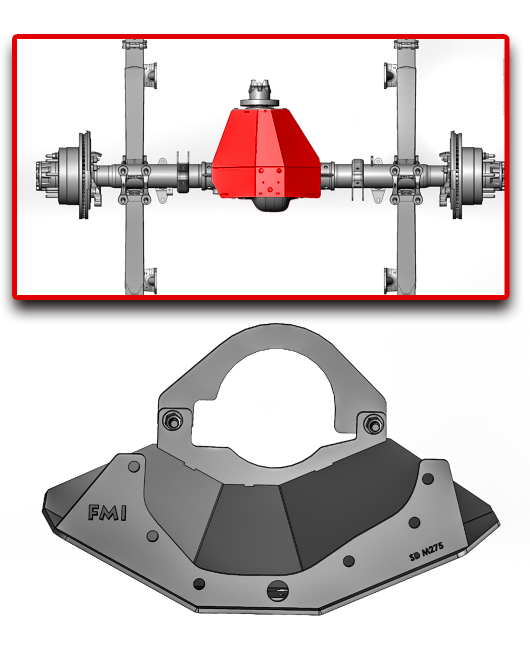 2017+ Super Duty Rear Differential Skid Plate, Dana M275 / M300 Rear Axle
