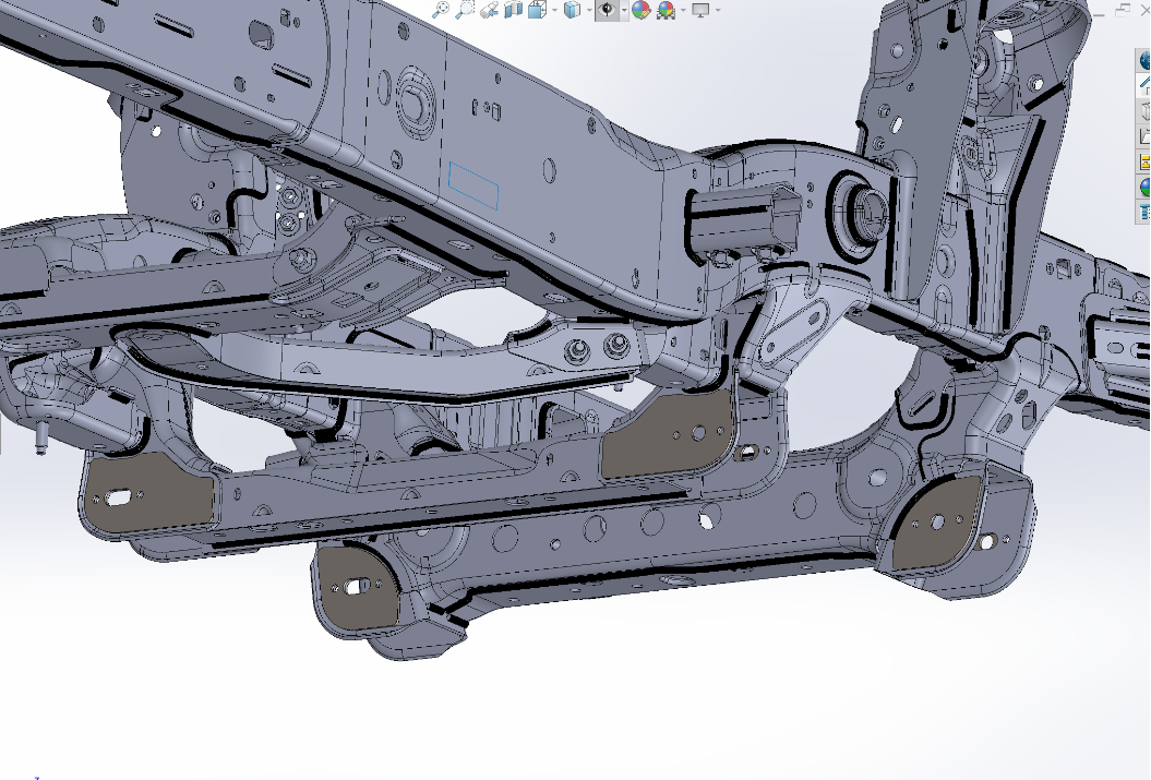 2024 - Up Ranger Raptor Lower Arm Pivot Gusset kit - with fixed holes - Slot Delete kit