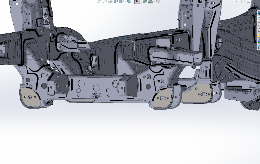 2024 - Up Ranger Raptor Lower Arm Pivot Gusset kit - with fixed holes - Slot Delete kit