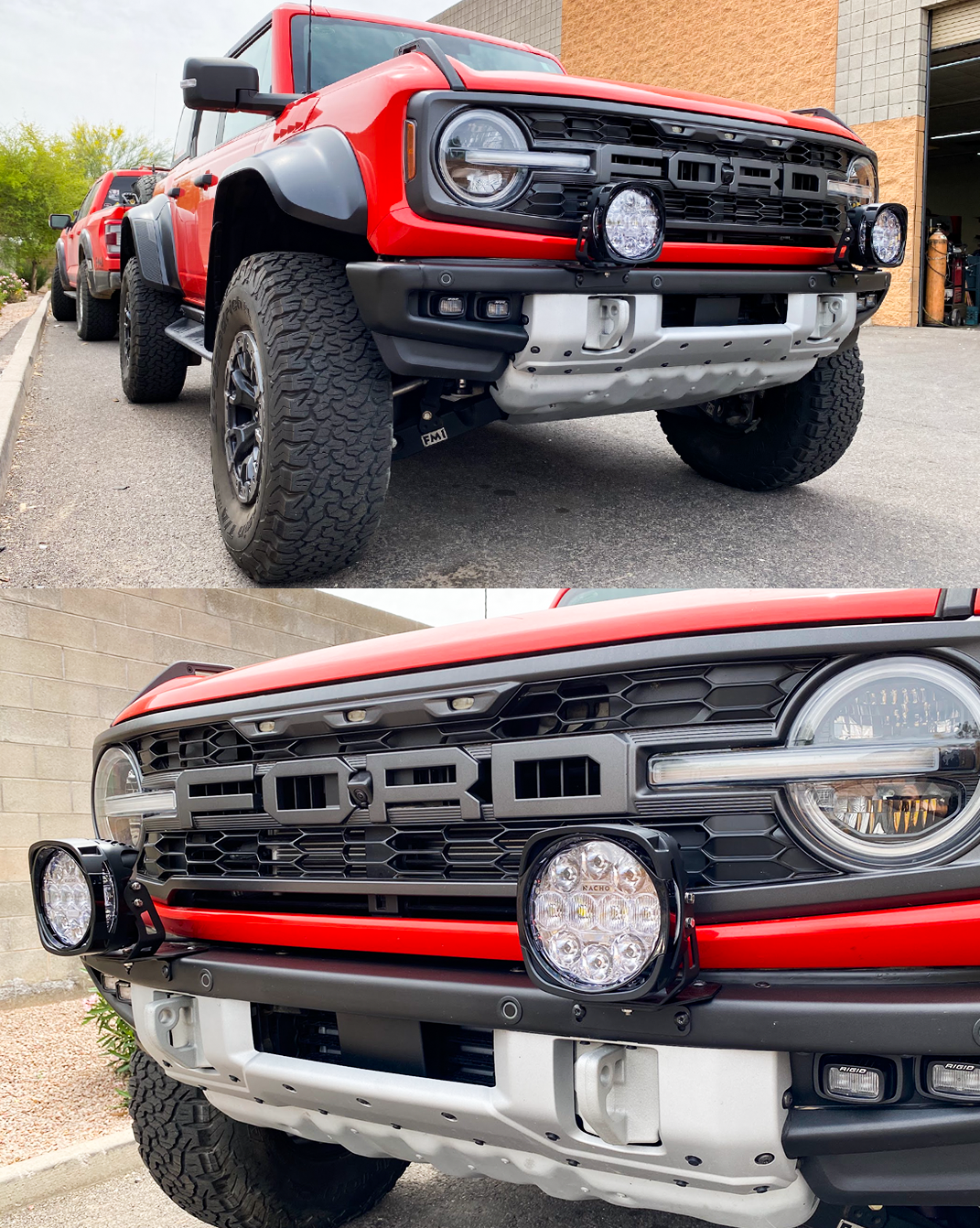 2022-2024 Bronco Raptor Light Mount Brackets (Stock Modular Bumper) - Pair