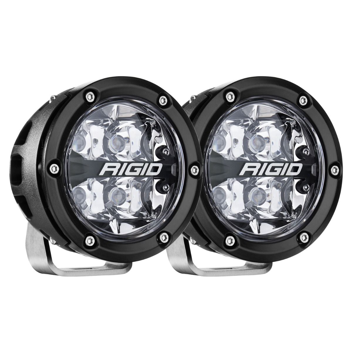 Rigid Industries - 360-Series RGBW 4 Inch Spot Optic with RGBW Backlight Pods - Pair