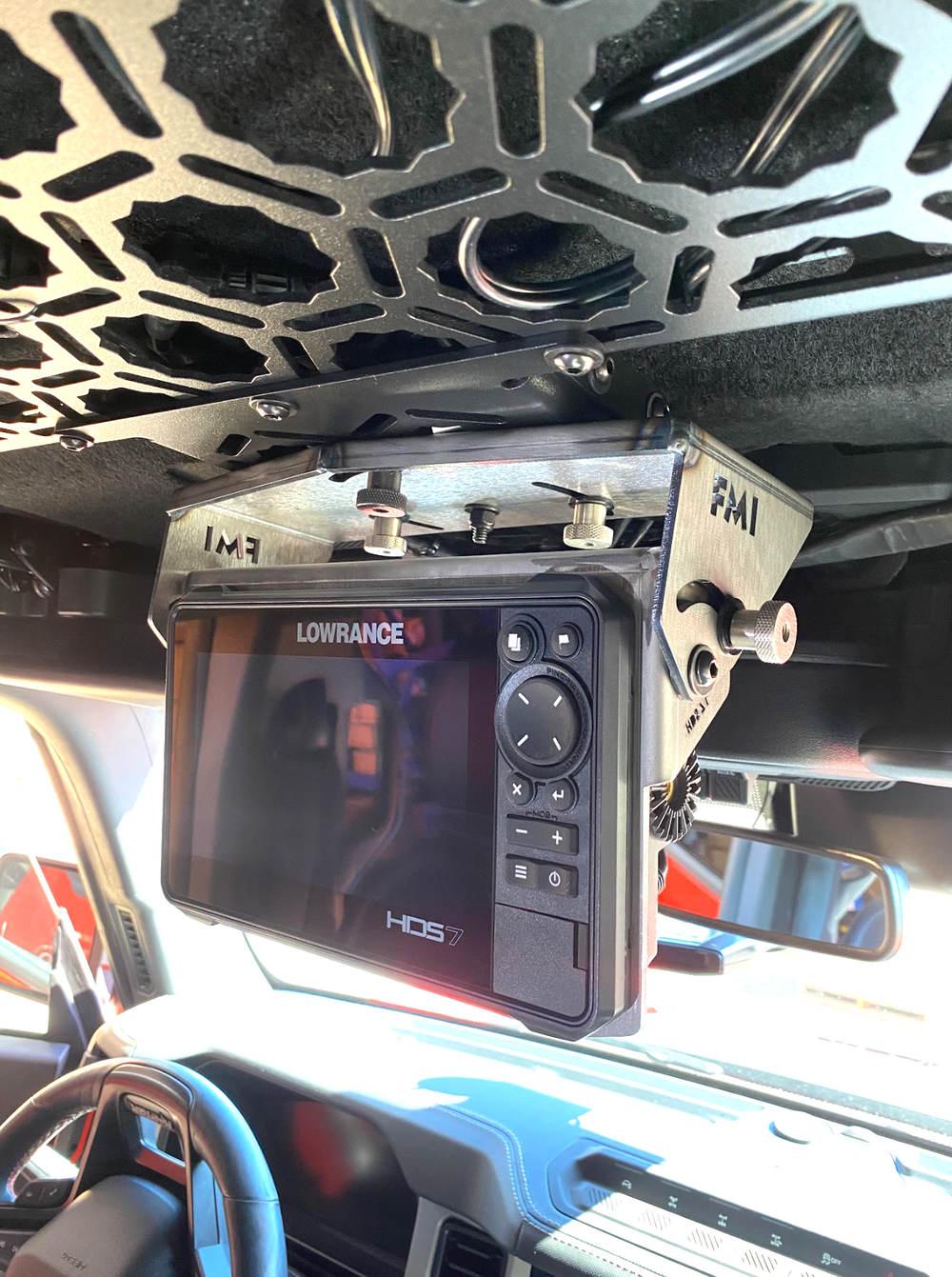 Fold Down Lowrance HDS7-CARBON GPS Mount - Bronco and Bronco Raptor Roof Mount