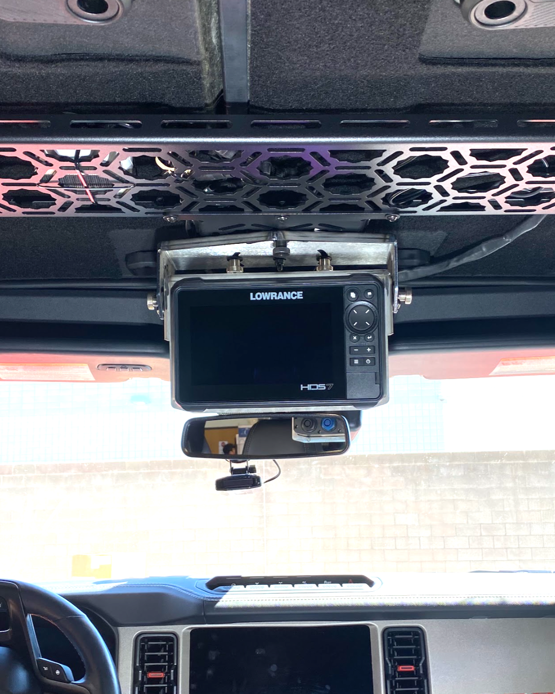 Fold Down Lowrance HDS7-CARBON GPS Mount - Bronco and Bronco Raptor Roof Mount