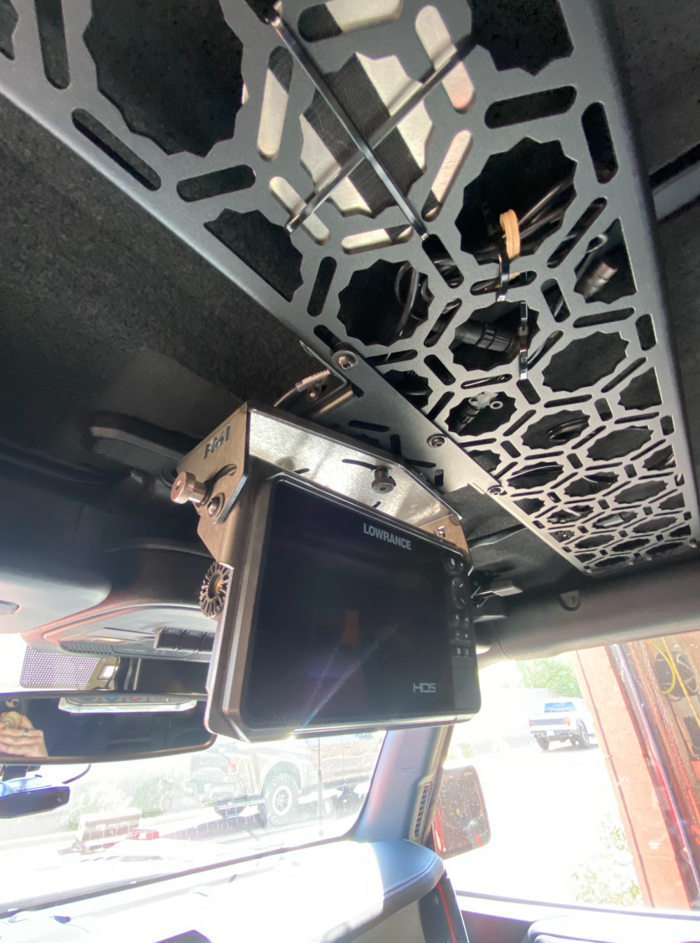 Fold Down Lowrance HDS7-CARBON GPS Mount - Bronco and Bronco Raptor Roof Mount