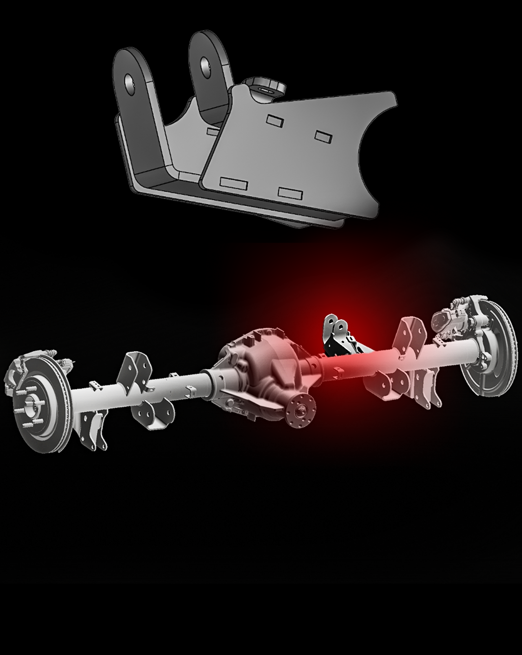 2021–2025 Gen 3 Raptor 5-Link Rear Axle Panhard Bar Mount – Stock Position, Weld-On