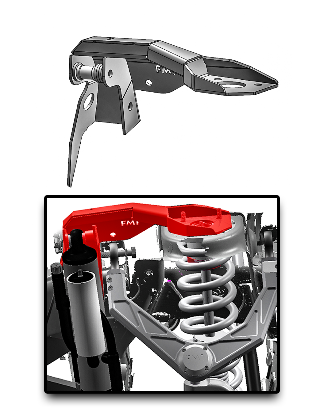 2021 -2024 Ram TRX Fabricated Front By-Pass Shock Mount Kit