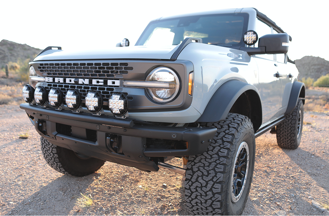 2021 and up Ford Bronco, Front Light Mount Kit for Stock Front Bumper