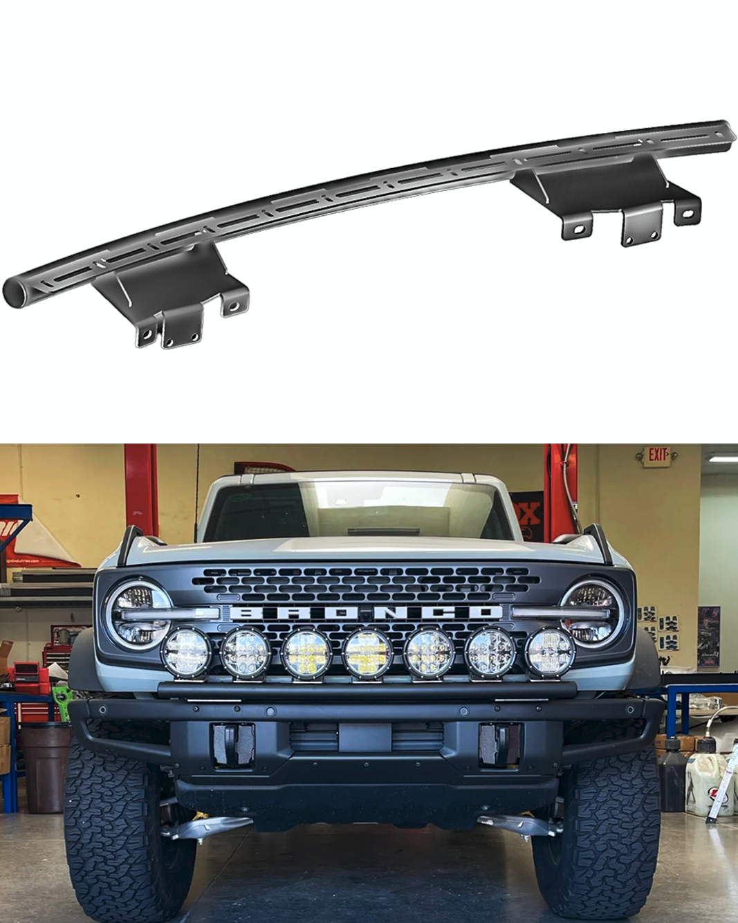 2021 and up Ford Bronco, Front Light Mount Kit for Stock Front Bumper