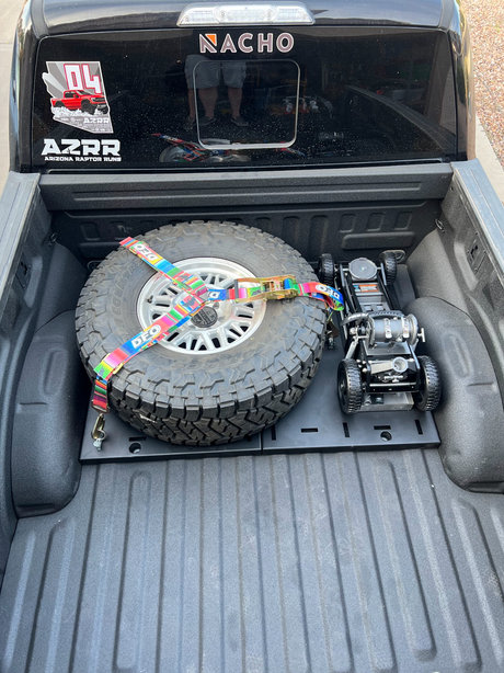 Ford Raptor (2017, 2018, 2019, 2020, 2021, 2022, 2023, 2024) laydown tire and jack carrier