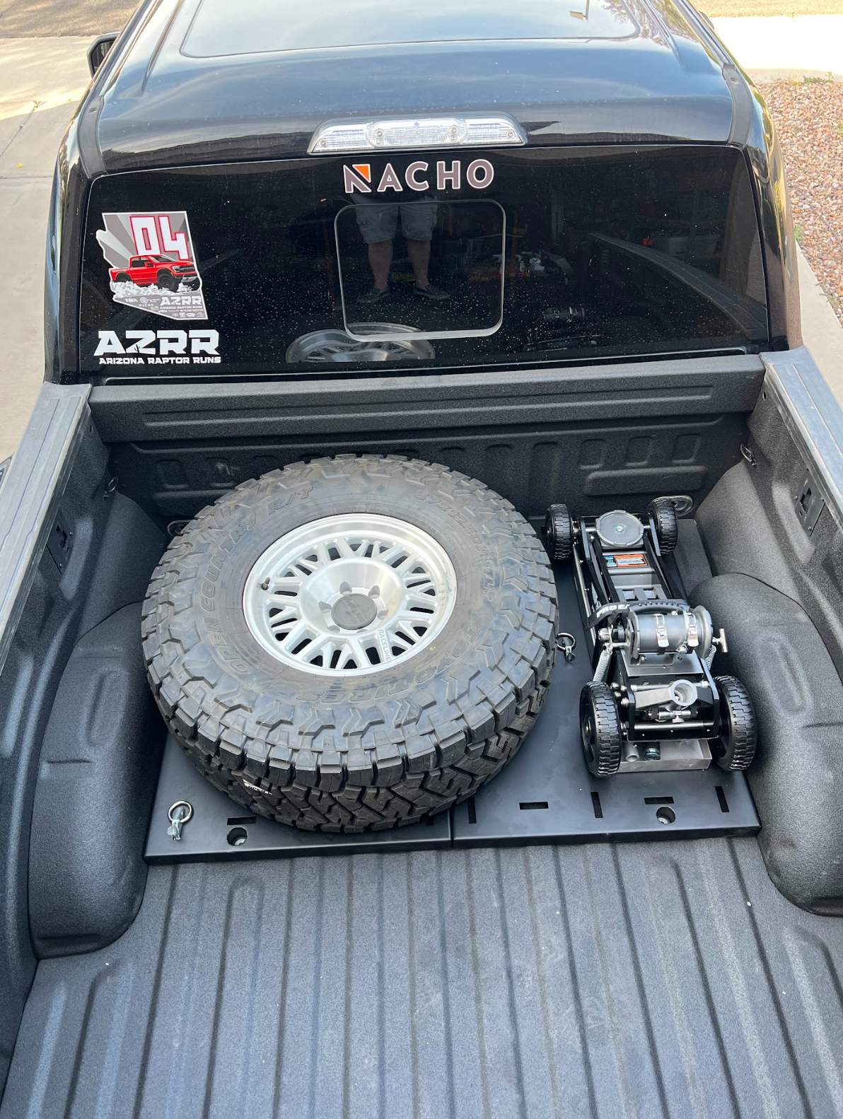 Ford Raptor (2017, 2018, 2019, 2020, 2021, 2022, 2023, 2024) laydown tire and jack carrier