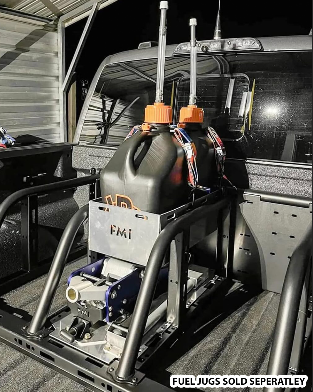 Any Vehicle - Bolt In Aluminum Fuel Jug Tray (10" wide, 5.5 Gal) for Bed Organizer Kits