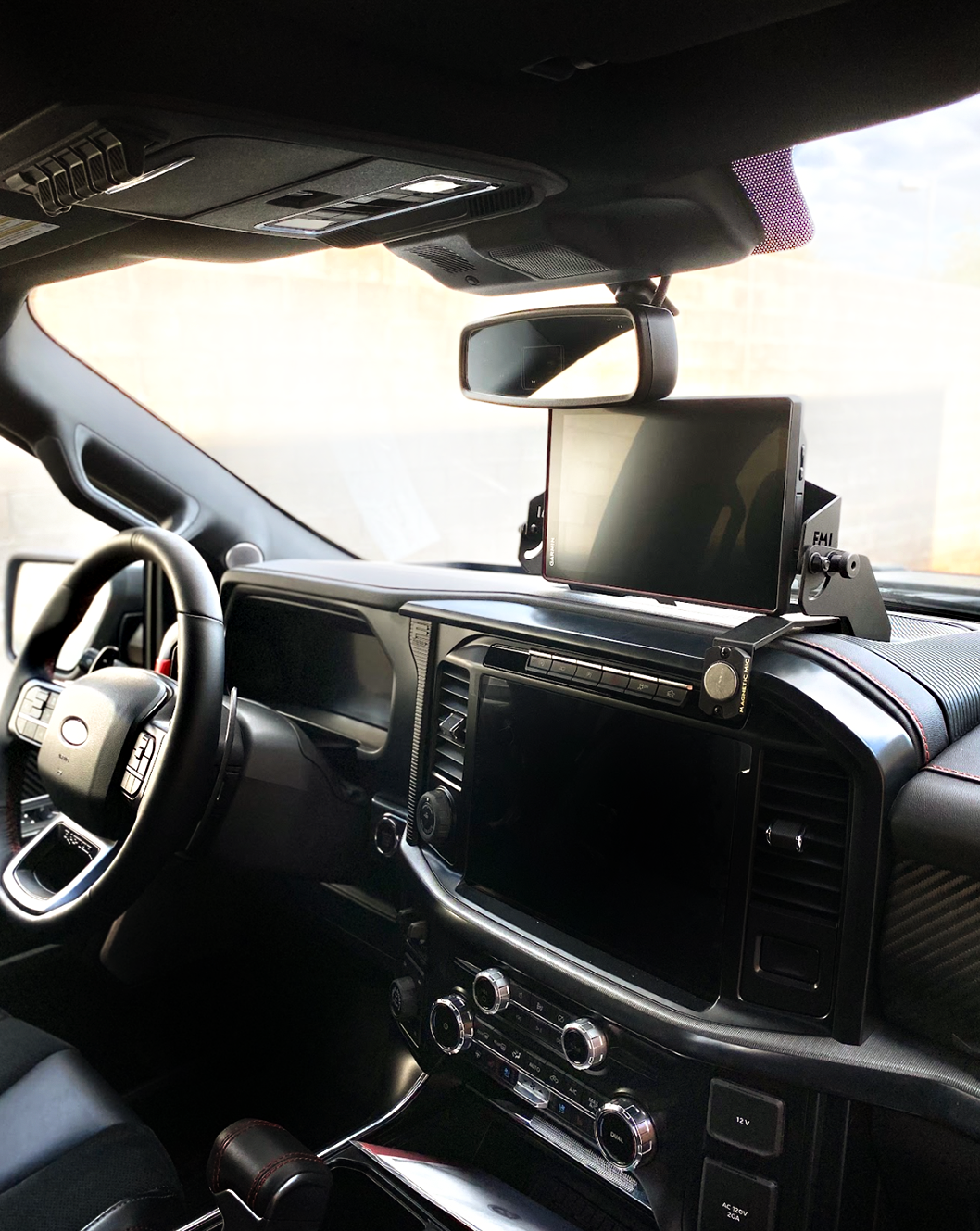 Gen 3.5 Raptor & 2024+ F150 - Center Dash Fold Down GPS mount - Garmin TREAD XL