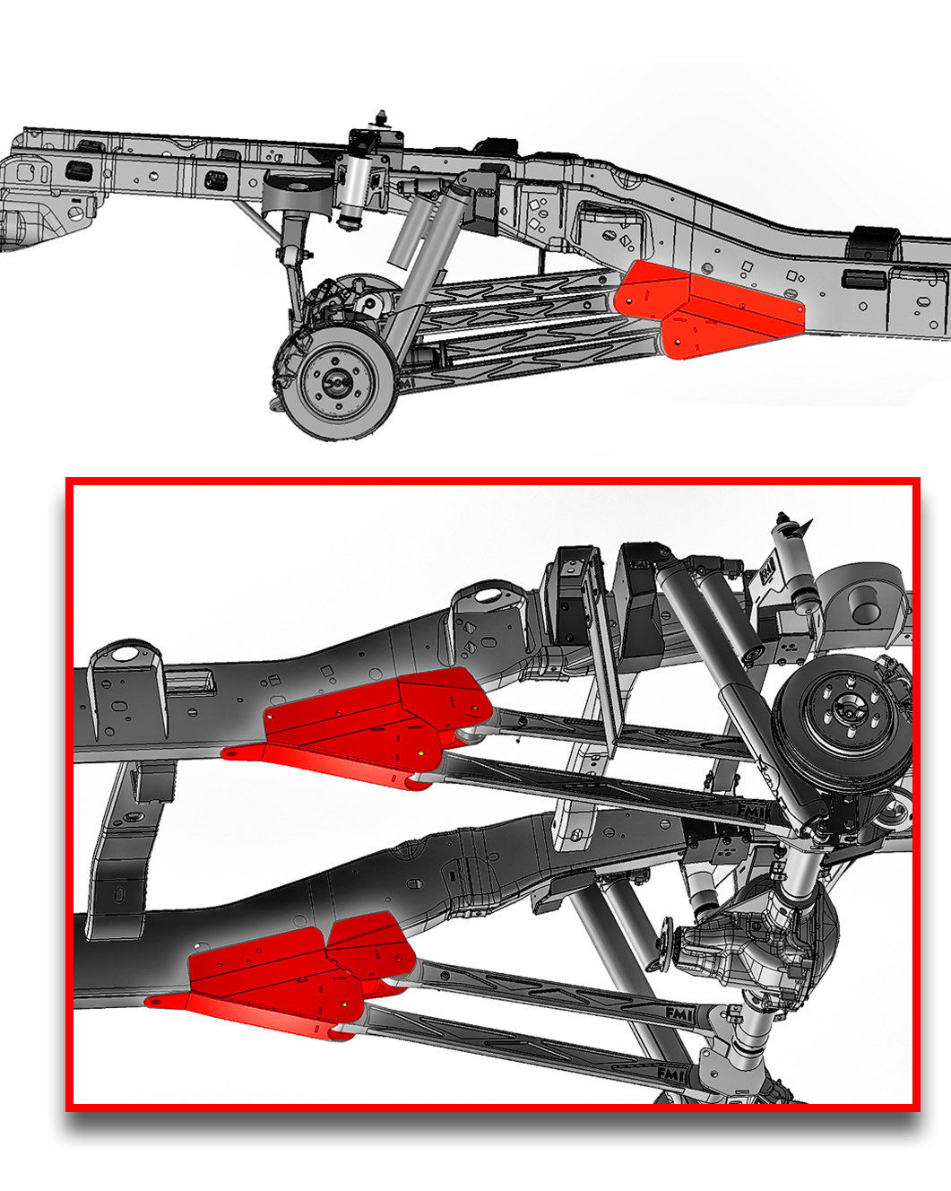 Gen 1 to Gen 3 Raptor Conversion, 5-Link Rear Arm Frame Mount Kit