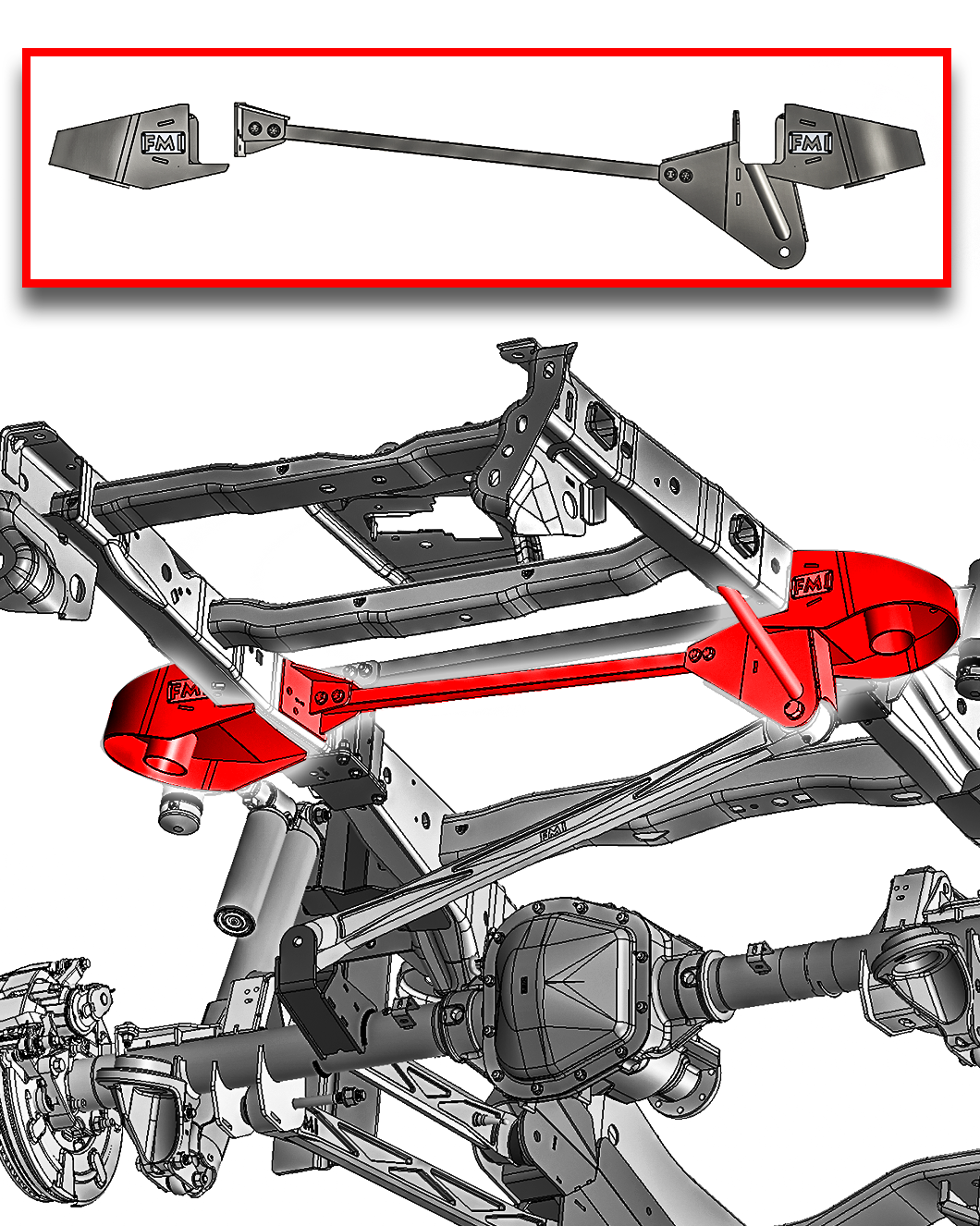 Gen 1 to Gen 3 Raptor Conversion, Rear Spring & Panhard Bar Mount Kit