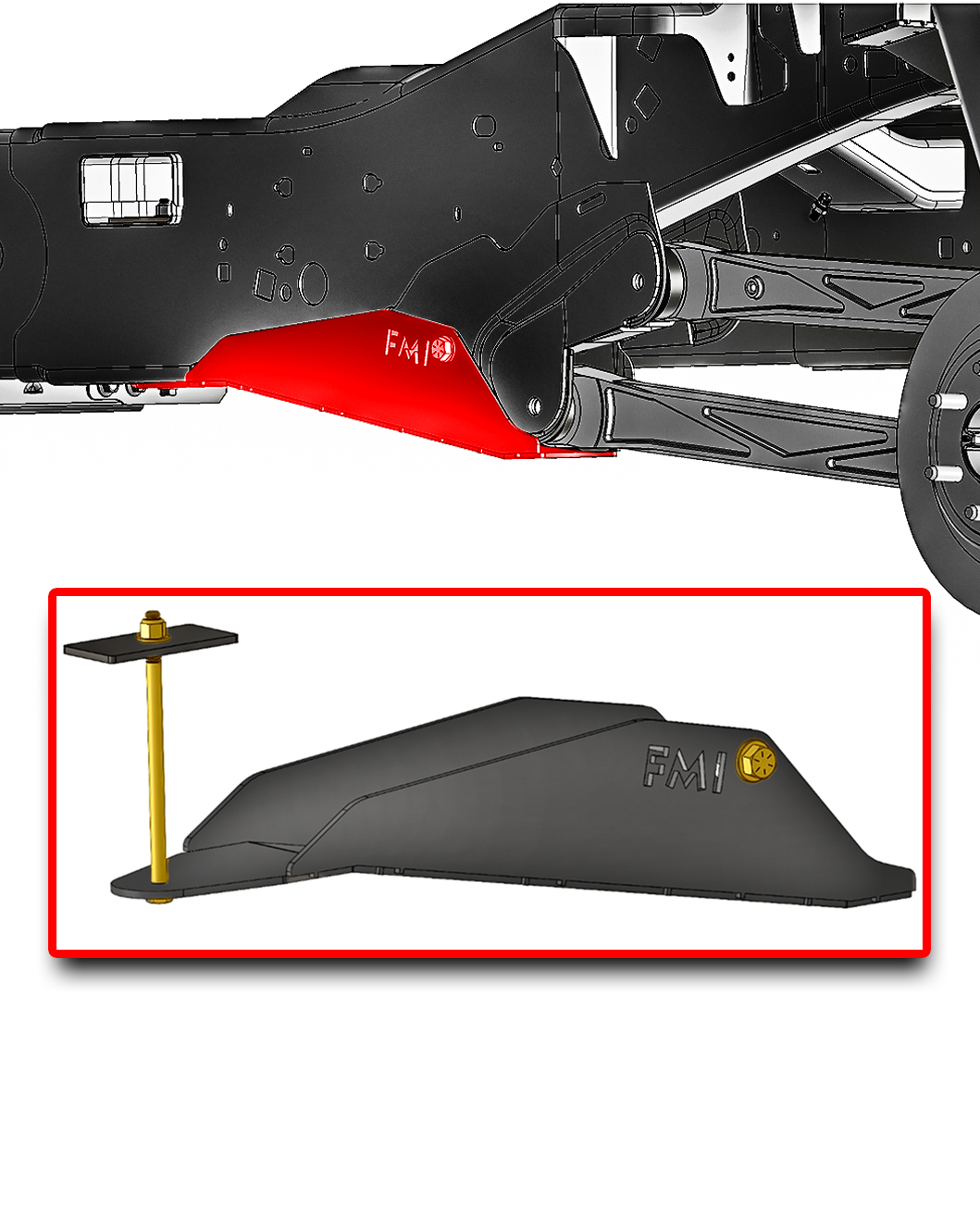 2021-2025 Gen 3 Raptor Rear Frame Lower Link Skid Kit
