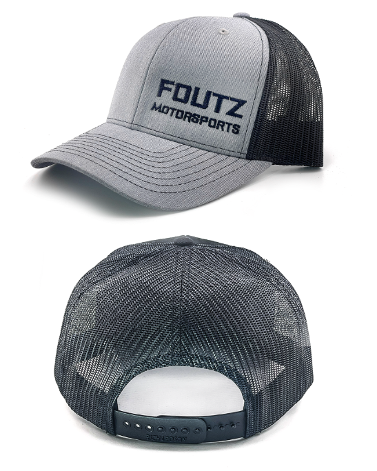 Grey Snap Back Trucker Hat - FOUTZ MOTORSPORTS (112 Richardson)