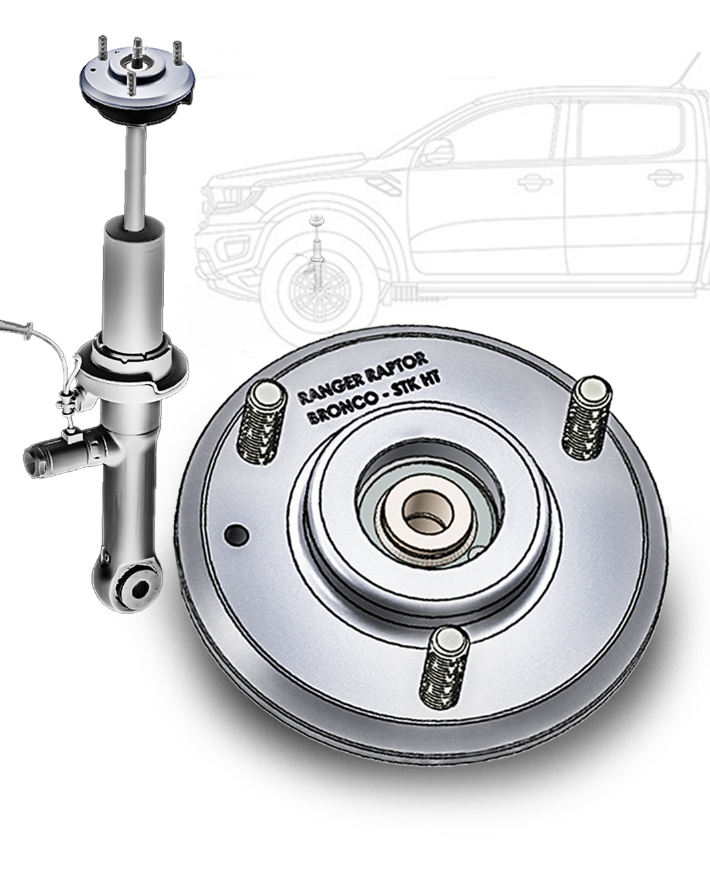2024+ Ranger Raptor Billet Top Hat - Stock Height