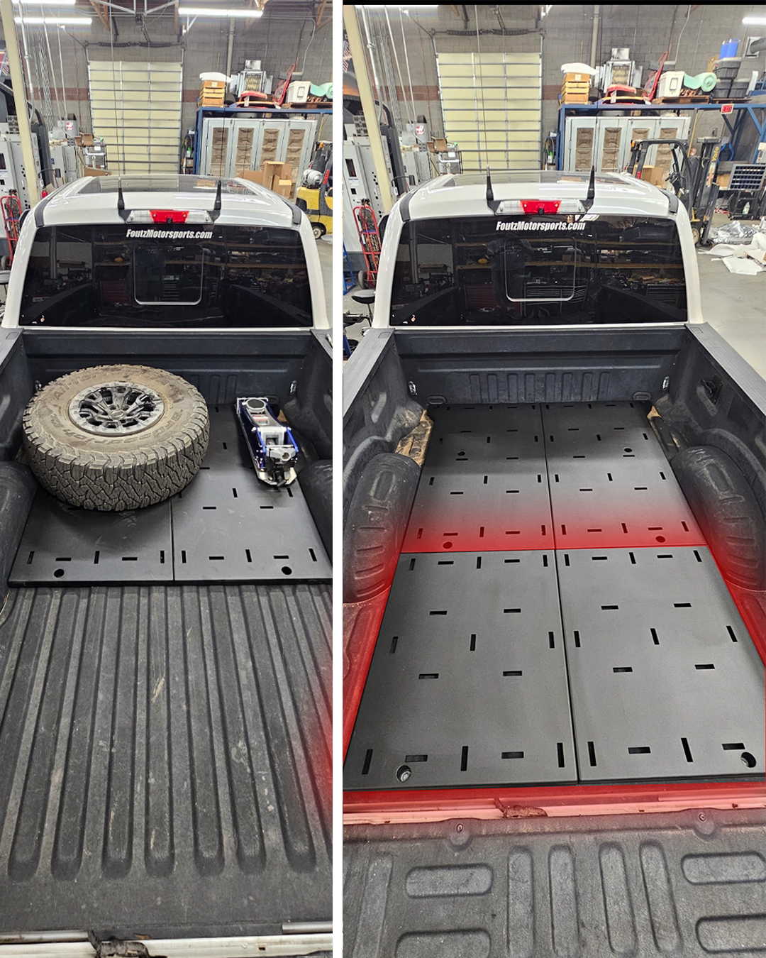 2017 and up Super Duty Simple Bed Organizer Kit with Rear Add-on Section