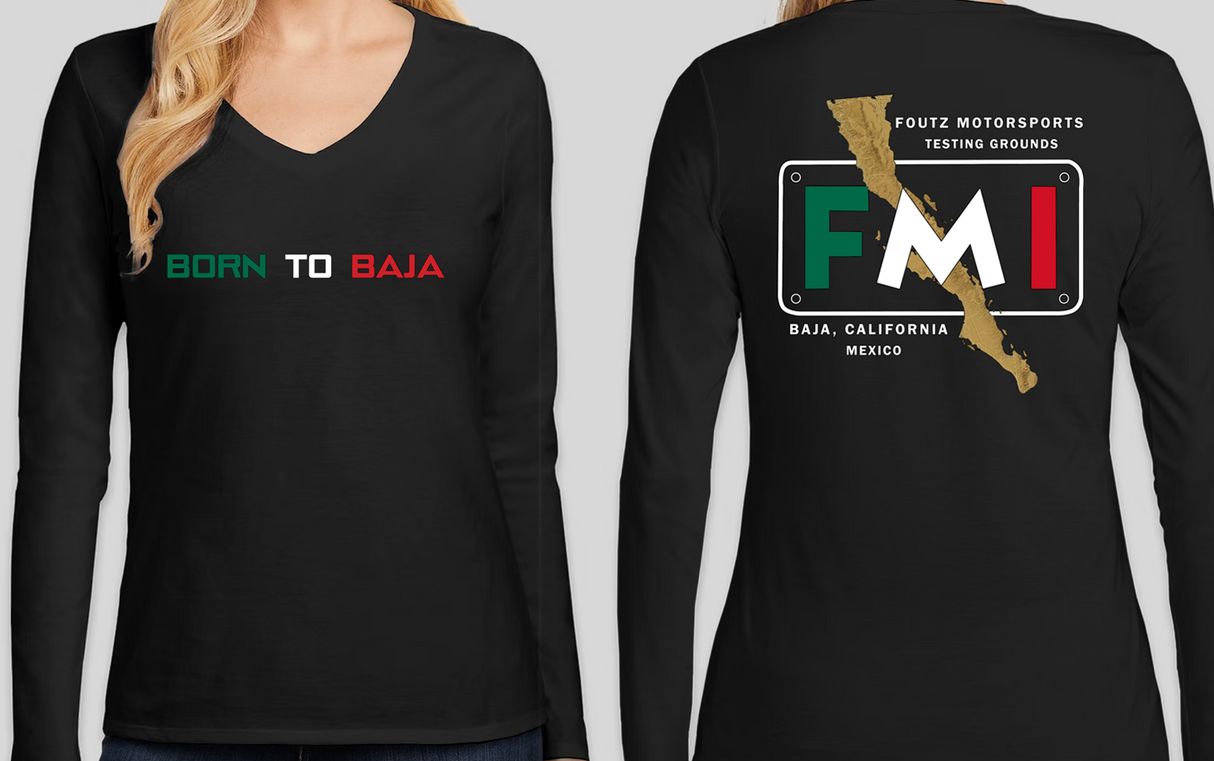 BORN TO BAJA T-SHIRT - WOMENS LONG SLEEVE