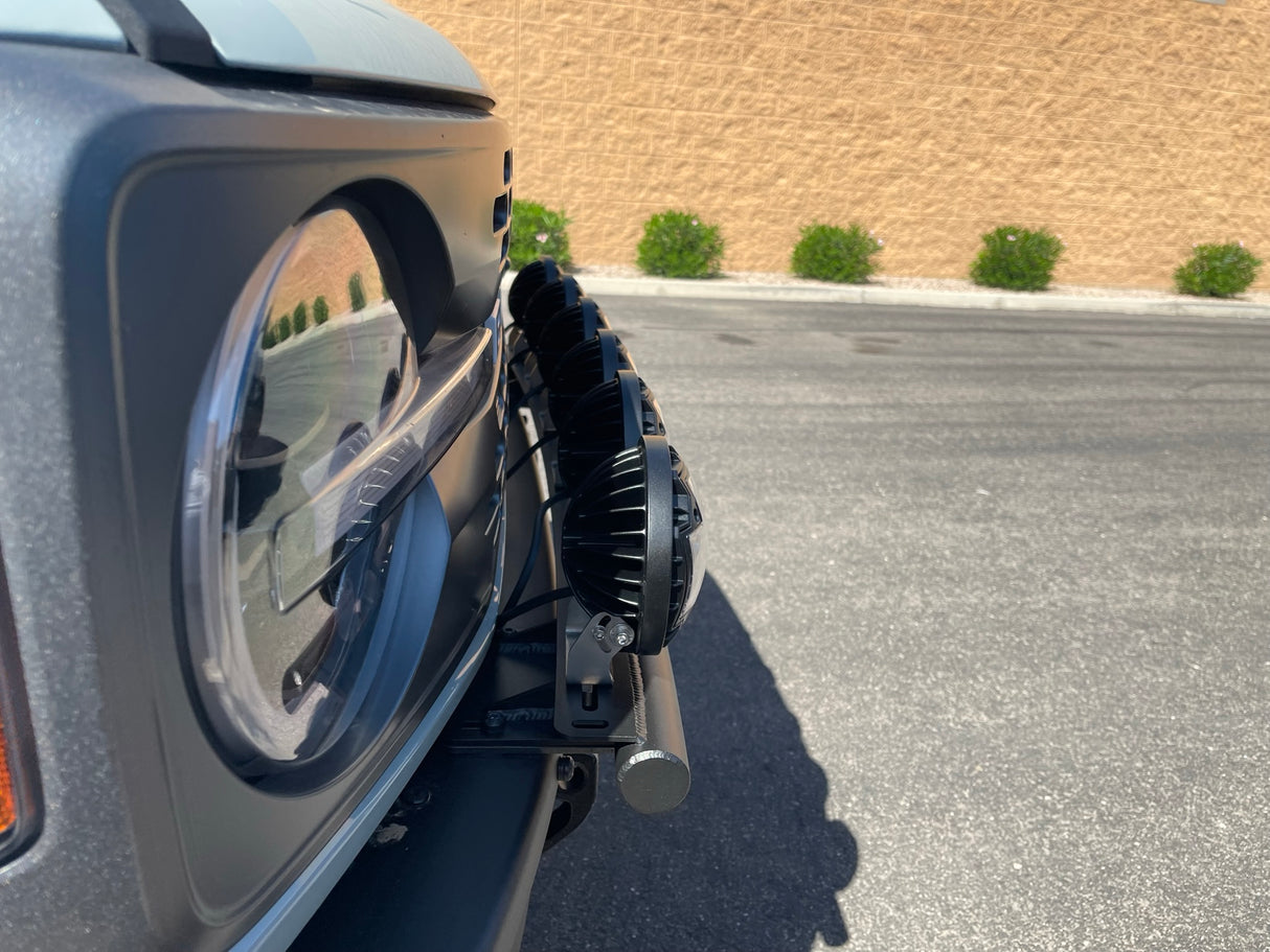 2021 and up Ford Bronco, Front Light Mount Kit for Stock Front Bumper