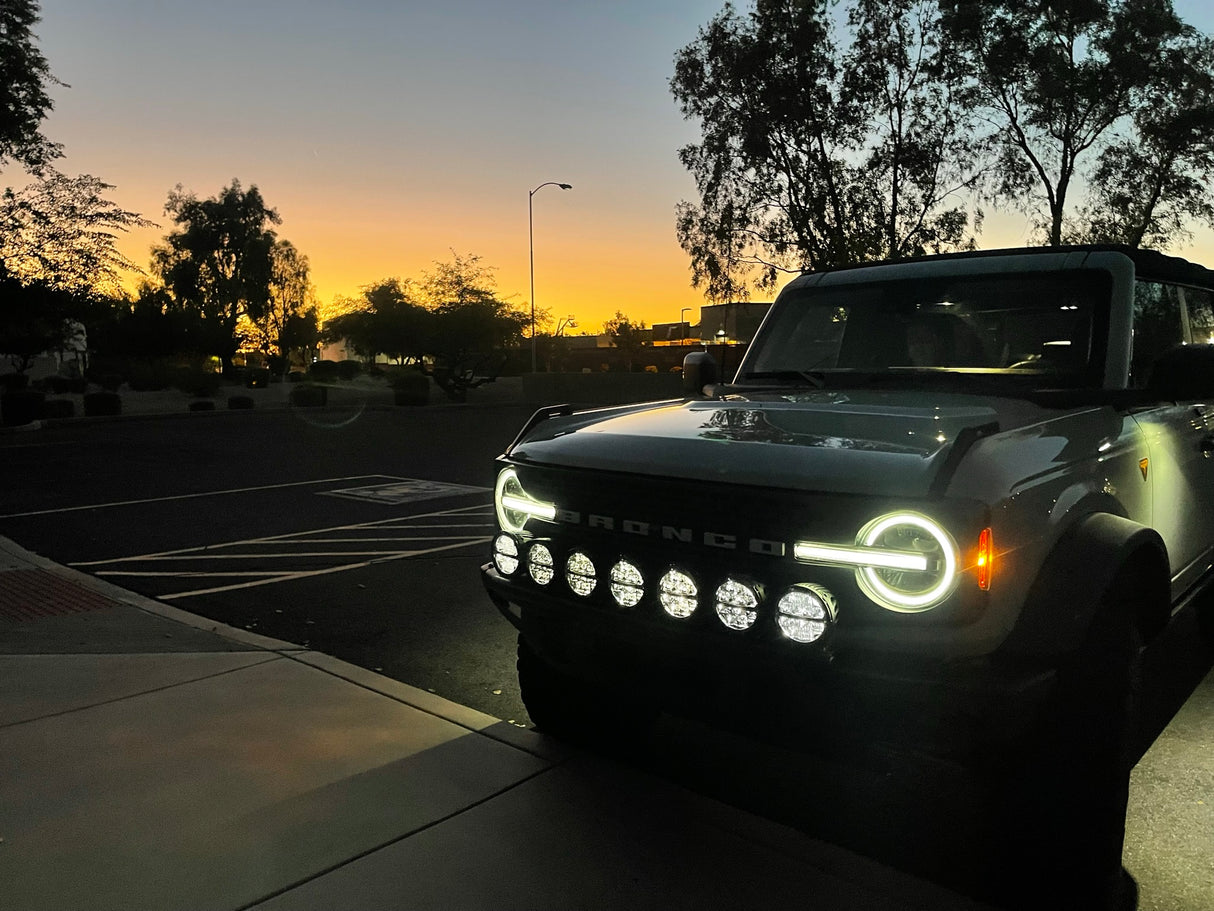 2021 and up Ford Bronco, Front Light Mount Kit for Stock Front Bumper