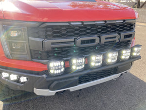 Gen 3 Raptor Front Light Mount Kit (stock bumper) - Use Any Light