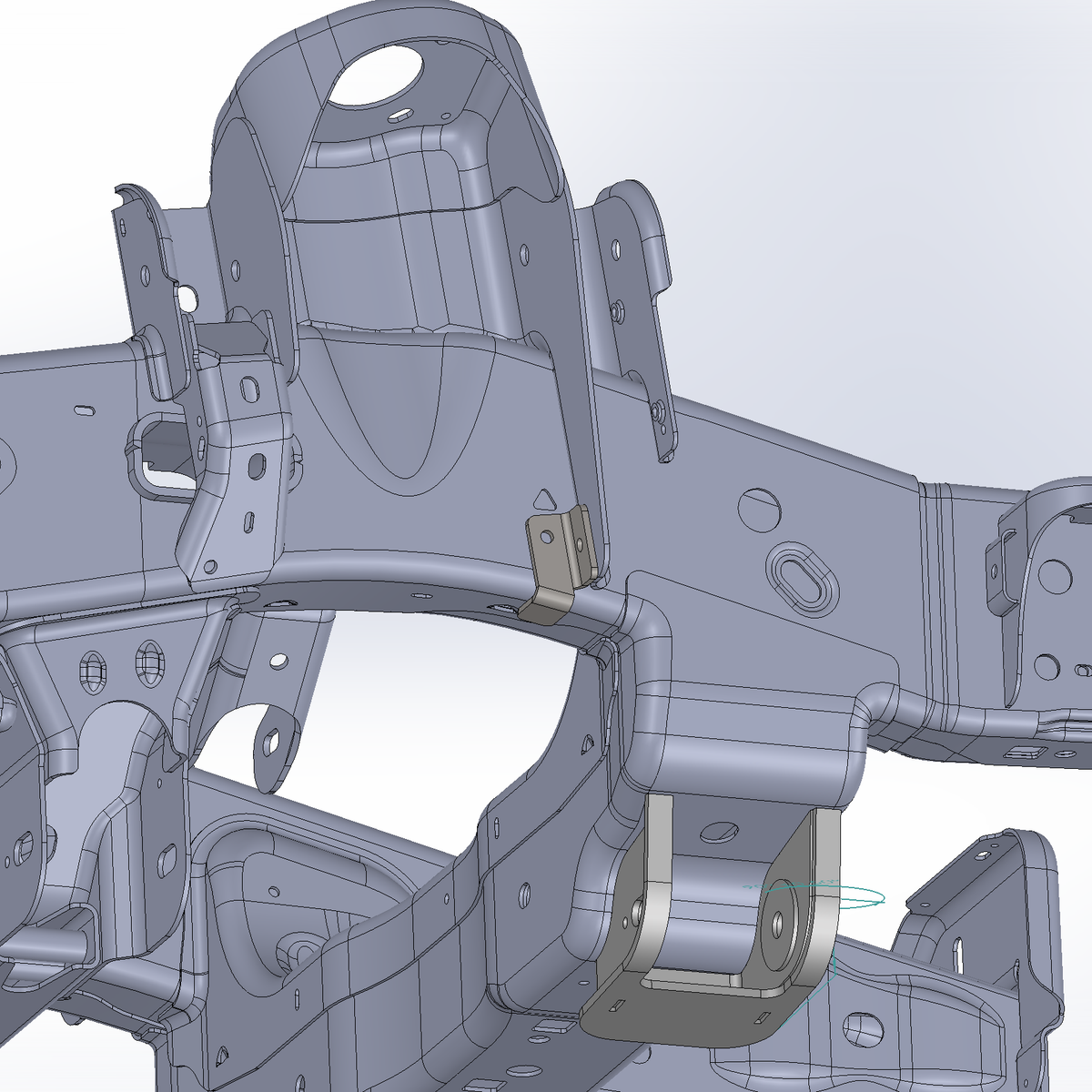 Gen 2 Raptor spring tower corner weld in support gusset – Foutz