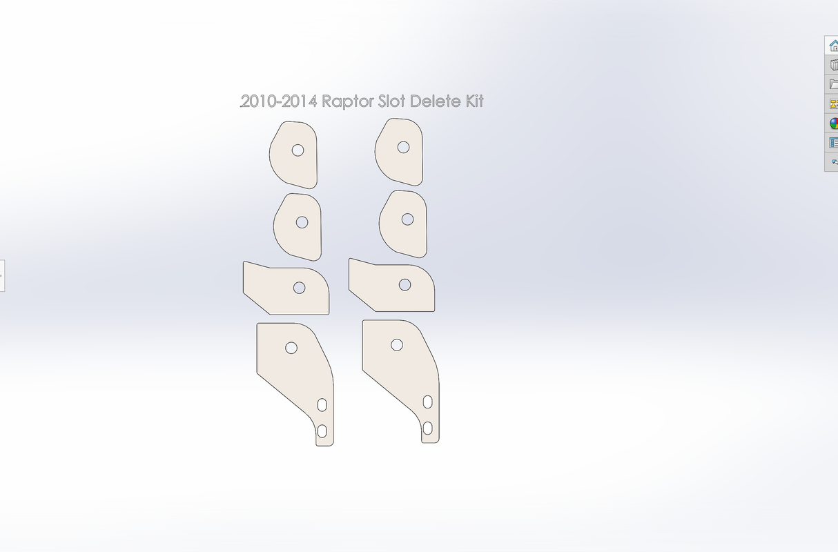 2010 - 2014 Gen 1 Raptor - Lower Arm Slot Delete Weld In Plate Kit