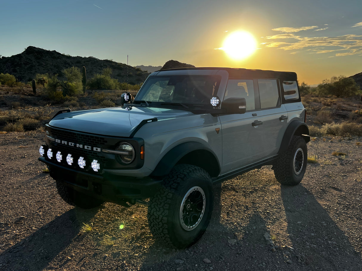 2021 and up Ford Bronco, Front Light Mount Kit for Stock Front Bumper