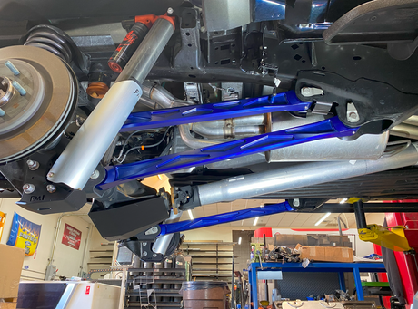 Foutz Motorsports billet aluminum rear suspension arms with patent-pending Ultra-Flex joints for the 2021-2024 Gen 3 Ford Raptor