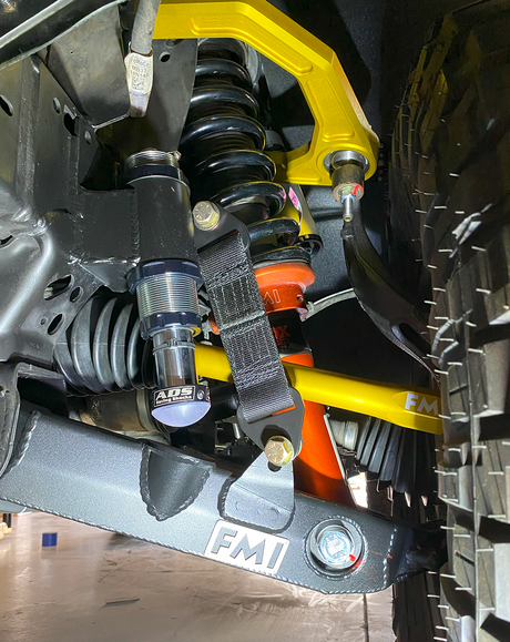 Foutz Motorsports mid travel front suspension kit installed on a 2024+ Ford Ranger Raptor