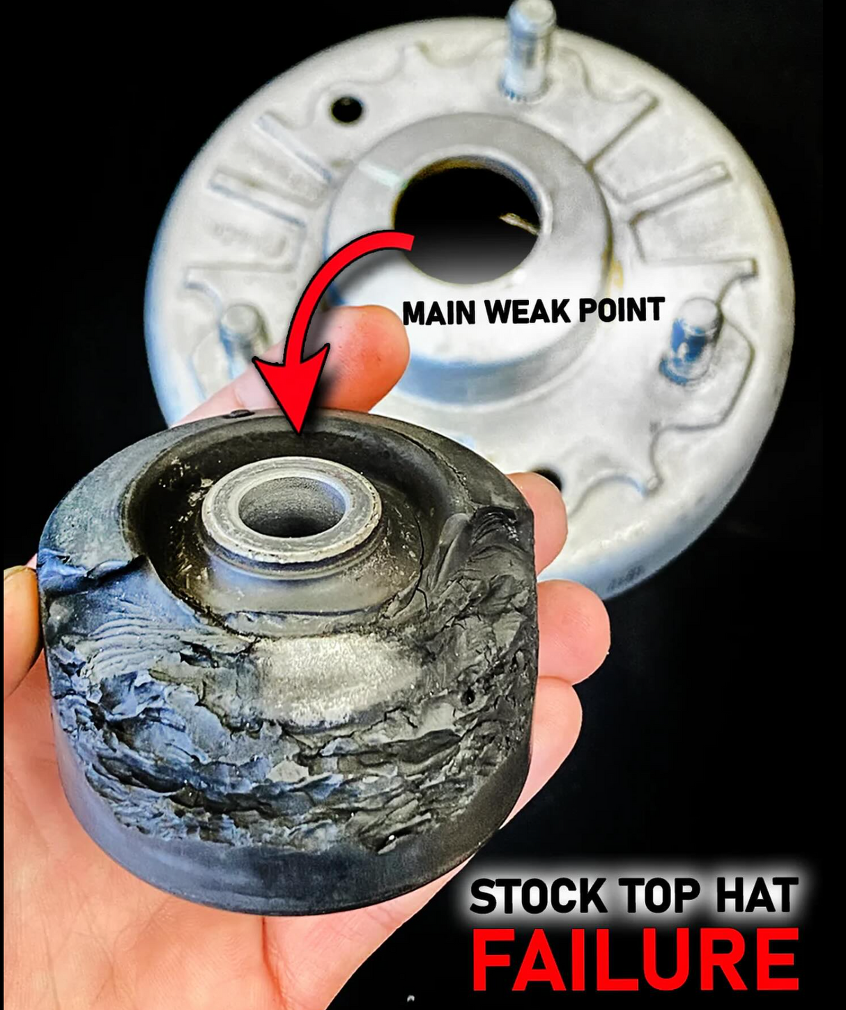 2010-2014 Raptor - Heavy Duty Billet Top Hat with 1.5 inch Lift for Stock Shock - Phase 1