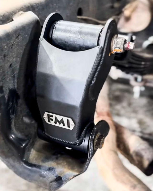 MIG welded rear shackle installed on 2010-2014 Gen 1 Ford Raptor rear suspension