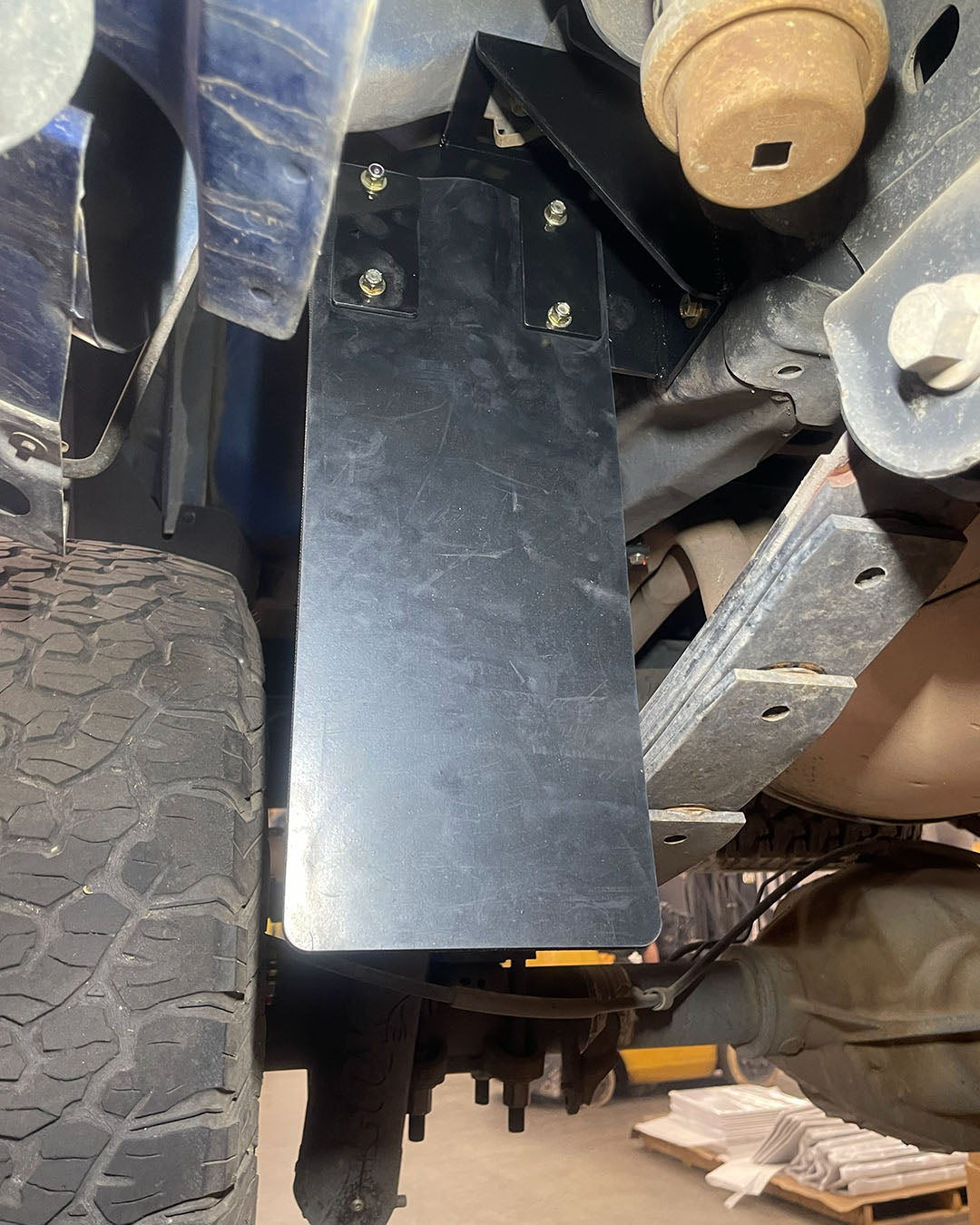 2010-2014 Ford Raptor rear shock mud flap guard with frame mount
