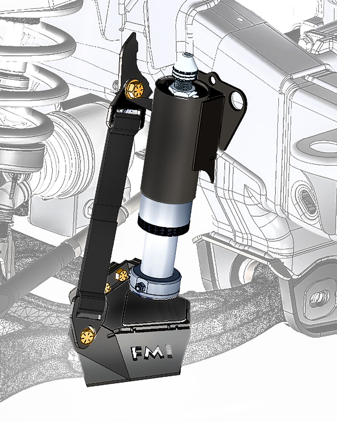 2010-2014 Gen 1 Ford Raptor front limit strap and bump stop kit for stock lower control arms