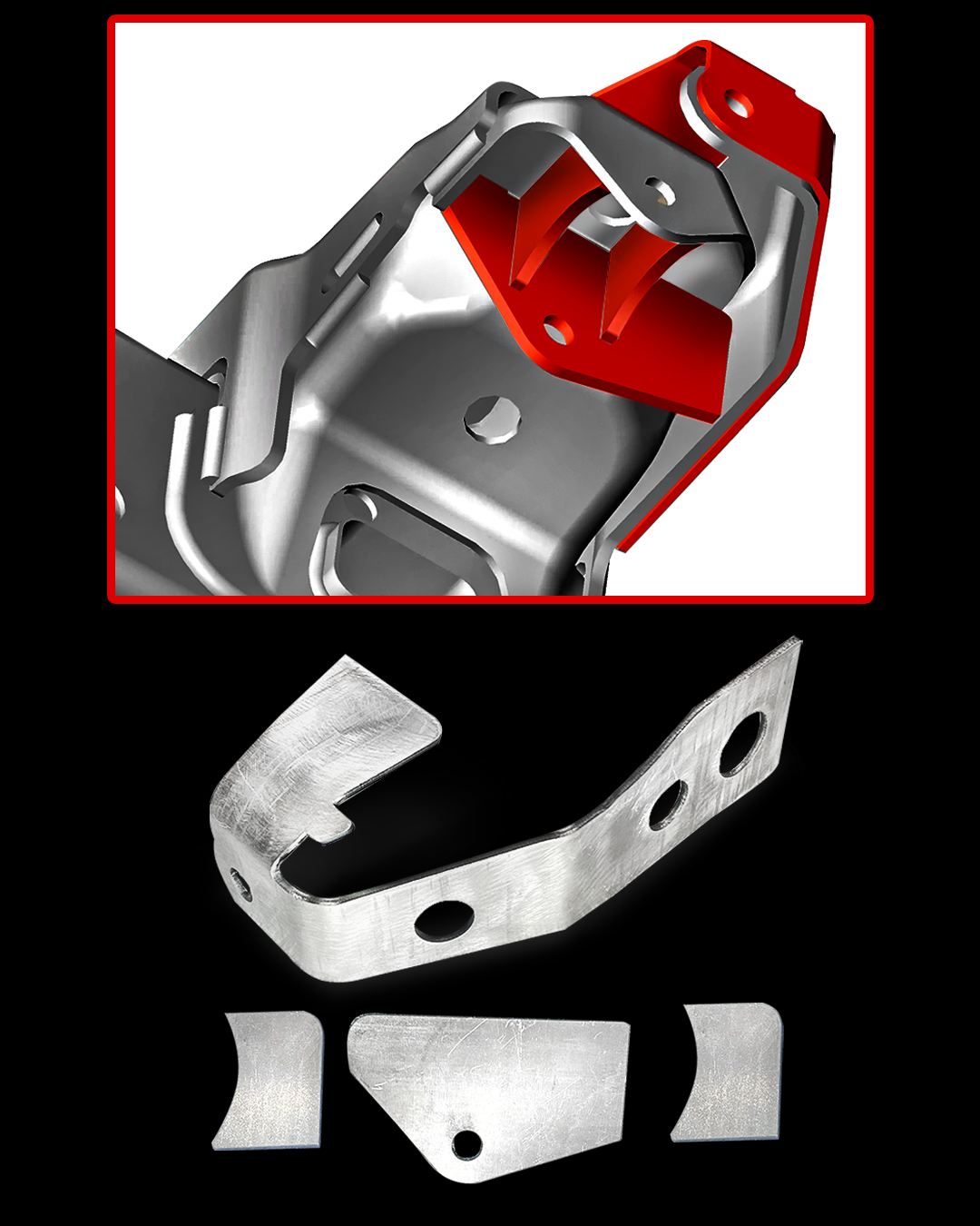Gen 2 Raptor 2017-2018 rear shock mount reinforcement with limit strap tab