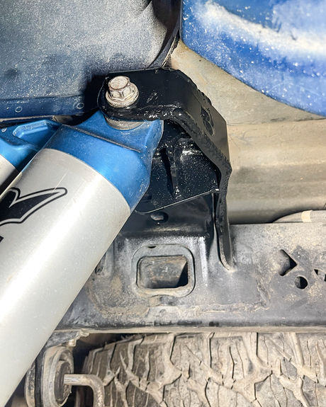 2017-2018 Ford Raptor Gen 2 rear driver-side shock mount reinforced with .190 inch 4130 chromoly support kit
