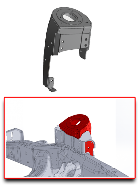 2017-2020 Ford Raptor Gen 2 fabricated coil bucket replacement kit for repairing damaged factory front suspension mounts