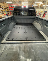 2017-2026 Ford Raptor and 2015+ F-150 rear bed deck plate add-on kit installed in truck bed