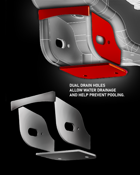 Precision-cut 4130 steel lower control arm pocket reinforcement brackets
