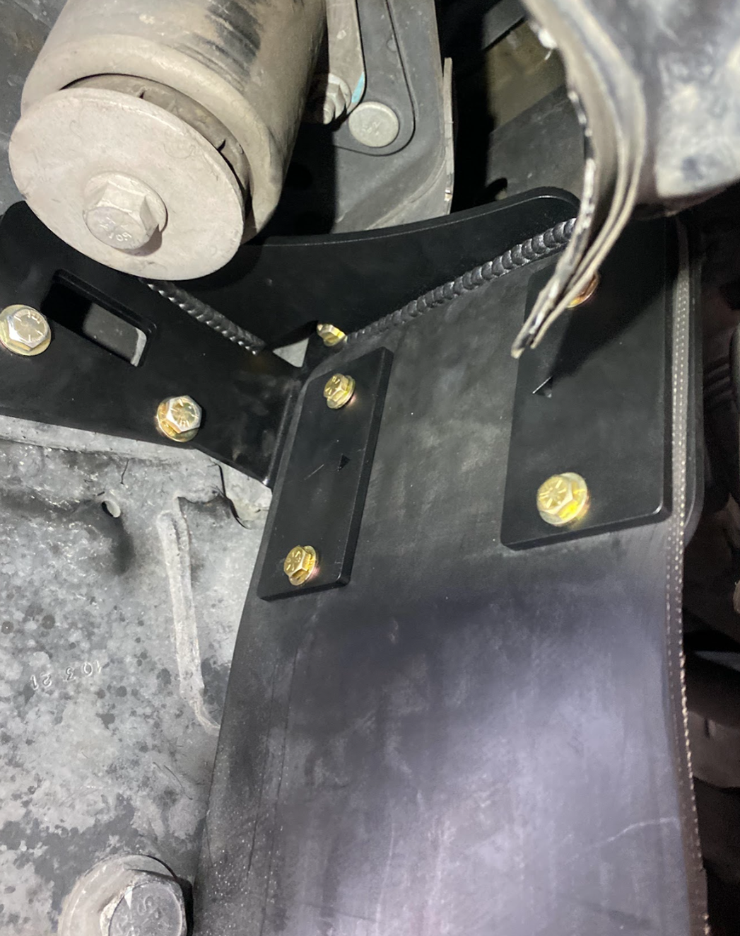 2024-UP RAM RHO - Rear Shock Guard Mud Flap Frame Mount Kit