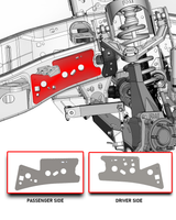 Front Frame Passenger and driver side reinforcement weld-on plates for 2021-2026 Gen 3 Ford Raptor 